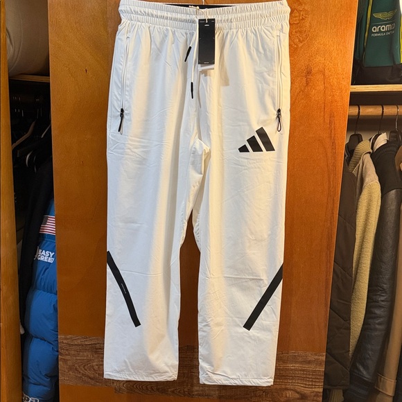 adidas White and Black Sweatpants